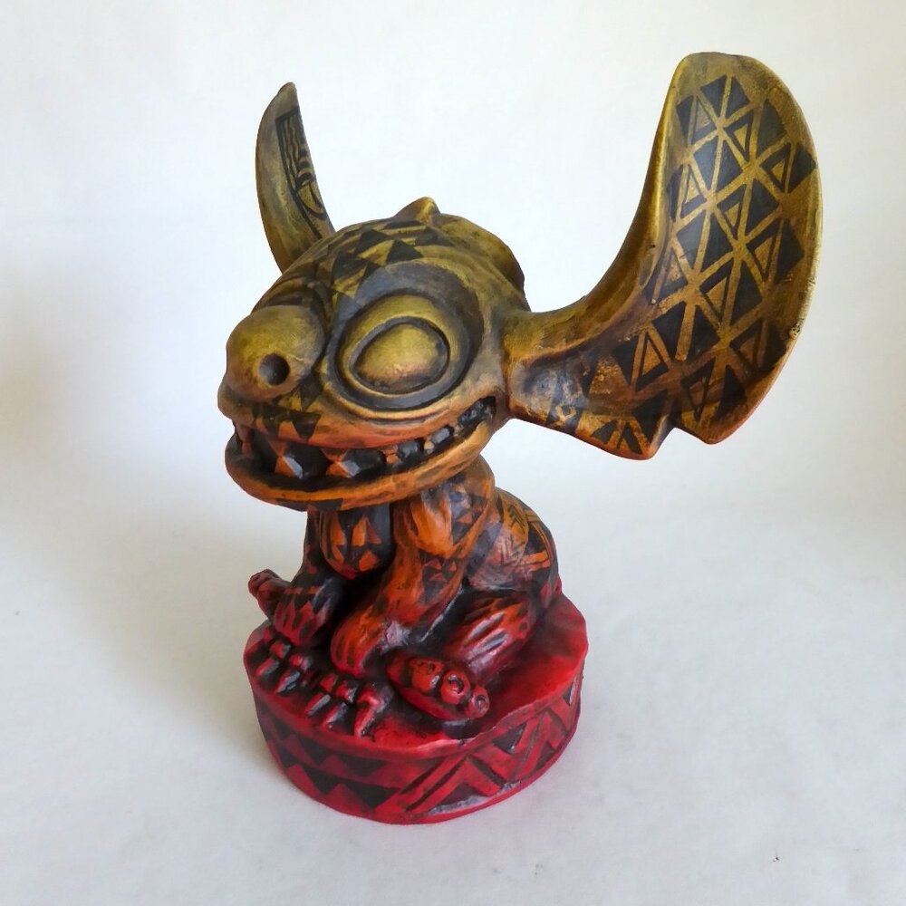 NEW 2018 OOAK #1/1 GECKO SOUTH SEA ARTS DISNEY LILO & STITCH MAORI TIKI MUG - Picture 8 of 12